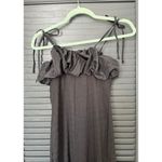 ASOS DESIGN Black Scrunched Bust with Cut Out Textured MIDI Dress - Small Photo 8