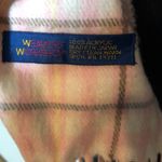 Weaver's Workshop Pale Pink Plaid Scarf Fringed Photo 7