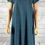 LuLaRoe Teal Spacedye Casual T-Shirt Dress XS Photo 0