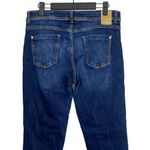 ZARA  High Rise Skinny Stretch Jeans 5 Pocket Button Zip Closure 8 Dark Blue Photo 8