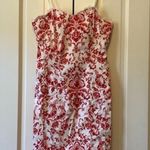 Vintage Red and White Jacquard Mini Dress Size 5/6 Photo 0