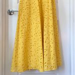 Pennyblack‎ Yellow Floral Eyelet Midi Dress Belted Cocktail Party Summer Small Photo 4