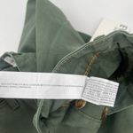 Evidnt Pants Size 25 Cropped Chino Wide Leg High Waist NWT Green 100% Cotton Photo 13