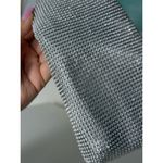 A New Day  Silver Rhinestone Beaded Slim Rectangle Clutch Purse Wallet Photo 2