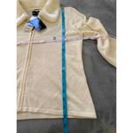 Ny Collection Off White Zipper Faux Fur Collar/Sleeve Jacket Size Smalll Photo 5