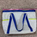 Kipling  White and Blue Tote Bag with Neon Accents Photo 4