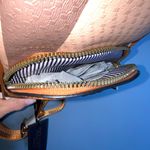 Deluxity Tan and Brown Vegan Leather Plaid Sling Crossbody Bag Bumblebee NWT Photo 5