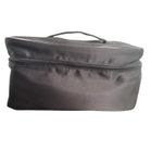 Victoria's Secret  Black Satin Cosmetic Travel Bag Bra Organizer Black Pink Photo 4