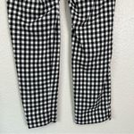 J. Jill Essential Cotton Stretch Gingham Pull On Pants, Size 8 Black Photo 7