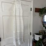 Two Sisters Two Sisters The Label Rivers Dress Size 2 White Lace Illusion Midi Dress Bridal Photo 2