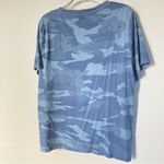 Splendid Blue Camo T Shirt Cotton Modal Abbie Crew Neck Plus Size XXL Photo 4