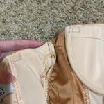 Oh Polly Mesh Sheer Overlay Mini Dress Strapless Bustier Tan Nude Ruched Size 4 Photo 6