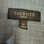 Talbots Tailored Sharkskin Blue One-Button Blazer Pantsuit Polished Photo 1