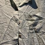 Lola River Green White Linen Blend Popover Top | L Size L Photo 1