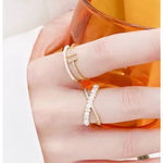 Boutique NEW Dainty Women's 14k Gold Filled‎ Bar Pearl Ring, Adjustable Photo 6