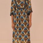 Farm Rio L Beige Cocopalm Maxi Dress NWOT Photo 0