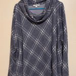 Erin London Charcoal and White Cowl Neck Sweater Gray Size 2X Photo 0