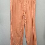 Free People NEW  Addy Wide Leg Chino Pants Coral Pink Size 8 Elevated Basic Boho Photo 2