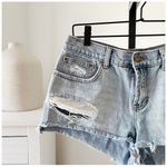 Billabong Drift Away Distressed Denim Jean Cut Off Shorts Sz 30 Photo 7
