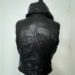 Karen Millen Washed Black Leather Vest Photo 7