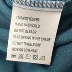 JJ's House JJ’s House Halter Sleeve Satin Maxi Jumpsuit Romper #418670 Sz XL Peacock Satin Photo 9