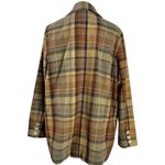 Free People  Wool Mari Tartan Plaid Blazer Winter Wheat XL Dark Academia Preppy Photo 9