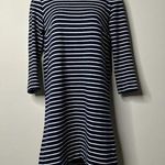 J.Crew  Blue/White Striped Knit 3/4 Sleeve Dress Women's XXS Photo 0