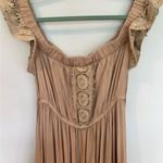 J for Justify  Beige Lace off the shoulder Maxi Dress Photo 2