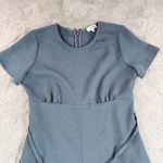 Wilfred  Juin Wide Leg Jumpsuit Short Sleeve Belted Full Length Slate Blue Size 2 Photo 15