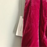 Anthropologie  Connie Holiday Crushed Red Velvet Pencil Skirt Ruched Side Slit 6 Photo 5