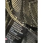 Misook  L Round Neck Knit Jacket Cardigan Green Black Contrast Trim Geometric Photo 7