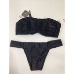 PilyQ New. black macrame teeny bikini. Medium. D-top/M-bottom. Retails $185. Photo 8