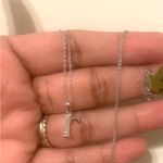 10kt White Gold "R" Initial Diamond Necklace Photo 1
