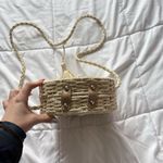 Mia & Tess The Paper Store Crossbody Bag Round Woven Bohemian Hippie Chic Tan Photo 6