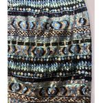 Precious Formals Sequin Mini Dress Sparkle Size 4 Blue Green Black Chunky Stones Photo 1