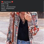 Bohemian Patchwork Longline Blouse Red Size L Photo 1