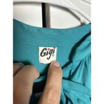 VINTAGE 60s 70s GIGI Women’s Blouse Shirt‎ Teal USA Long Sleeve Sz Small Photo 3