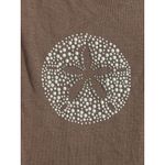 Fresh Produce Vintage Y2K V Neck Top LARGE Beach Boho Sand Dollar Coastal Photo 3