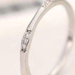 Size 9 Exquisite & Fashionable 9 Small Diamond Ring, For Wedding, Engagement, Je Silver Photo 0