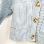Electric & Rose Ice Blue Merino Wool Cashmere Blend Cora Cardigan Sweater XS Photo 2