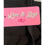 Love to Sleep Pajama Set 2 Piece Womens Size Medium Black Red Cami Capri Bottoms Photo 8