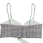 ZARA Women CHECKERED CORSET CROP TOP BLOGGERS FAV LARGE Pink Multi Large NEW Photo 3