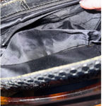 Vintage 60s/70s Black Mesh Handbag‎ w/ Tortoise Lucite Handles, Zip Top Photo 14