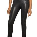 BCBGMAXAZRIA Black Women's Faux Leather Leggings Photo 2