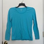 Hanes Women's Teal Long Sleeve Tee Photo 0