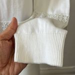 Brooks Brothers Red Fleece crew neck White Long Sleeve Flower Appliqué Sweater L Photo 6