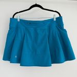 Lululemon Pace Rival Skirt Womens 14 Hawaiian Blue Skort Tiered Yoga Workout Photo 5