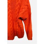 Madewell Merino Wool Blend Cable Knit Sweater Bright Orange Size Small Photo 2