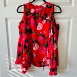 Belle Sky Belle & Sky Floral Cold Shoulder Top Size M Photo 2