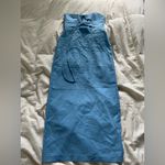 ZARA : Elegant Blue Strapless Dress Photo 1